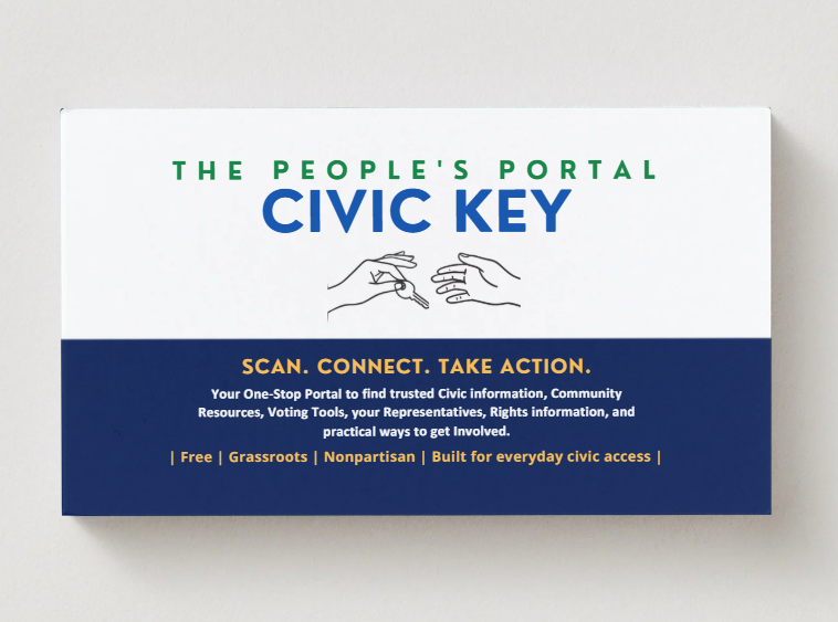 Front of the Civic Key information card.